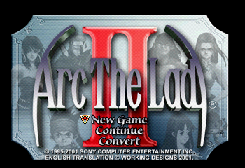 Arc the Lad II Title Screen